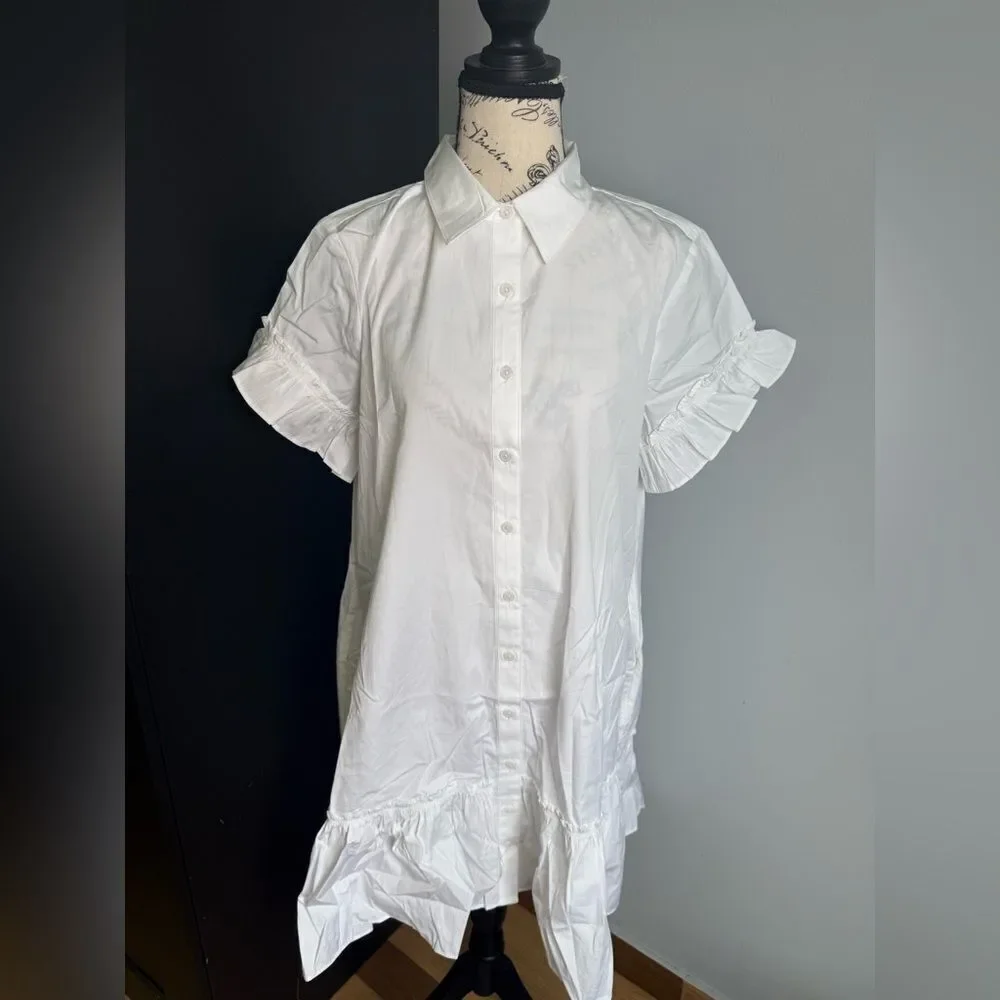 J.Crew Amelia shirtdress in cotton poplin NWT Size M
